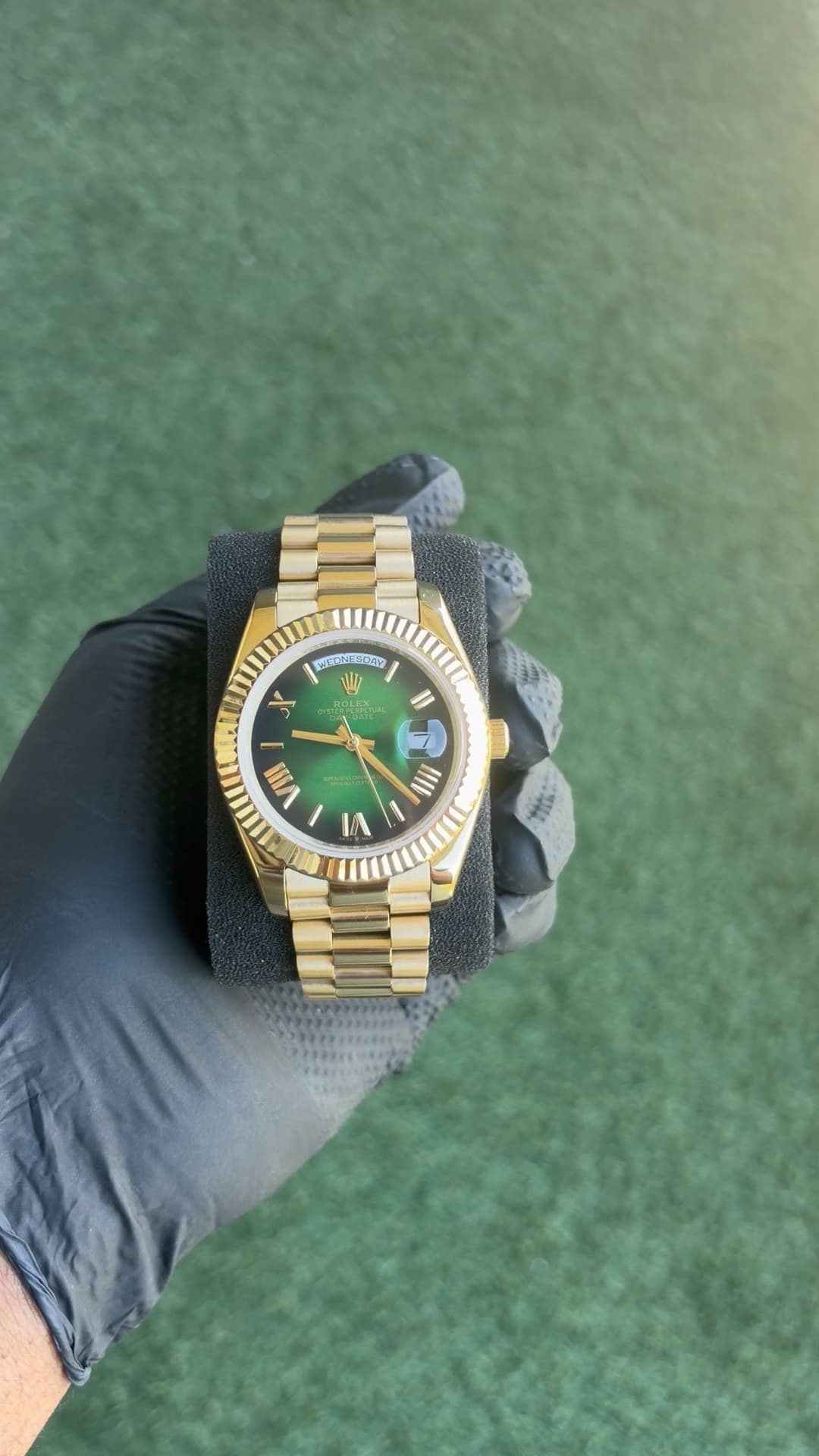 Yellow Gold Day-Date - Green Ombré Dial